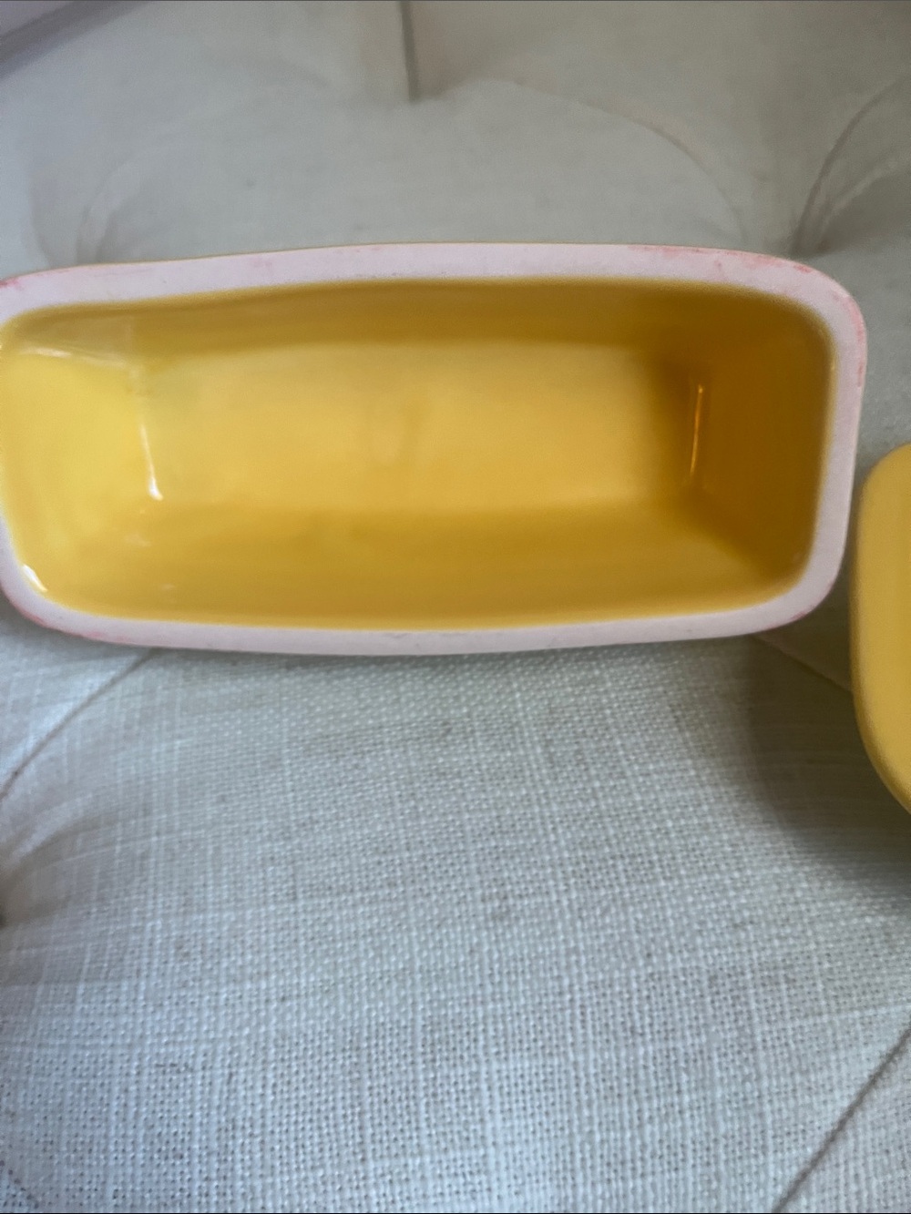 Fiesta Fiestaware Sunflower Yellow Ceramic Butter Dish with Lid Made in the USA - Picture 8 of 10